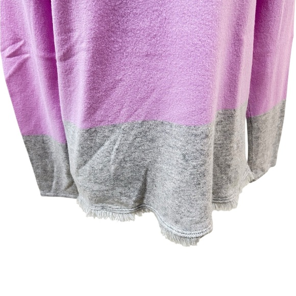 Lilly Pulitzer rica cashmere lilac Gray colorblock Crew Neck sweater medium - Picture 10 of 13
